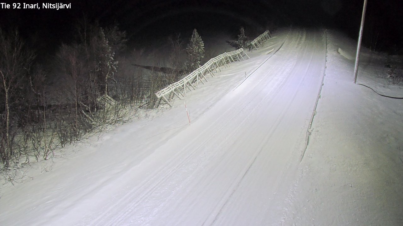 Weather Camera Image Road 92 Inari, Nitsijärvi, Inari, Lappi
