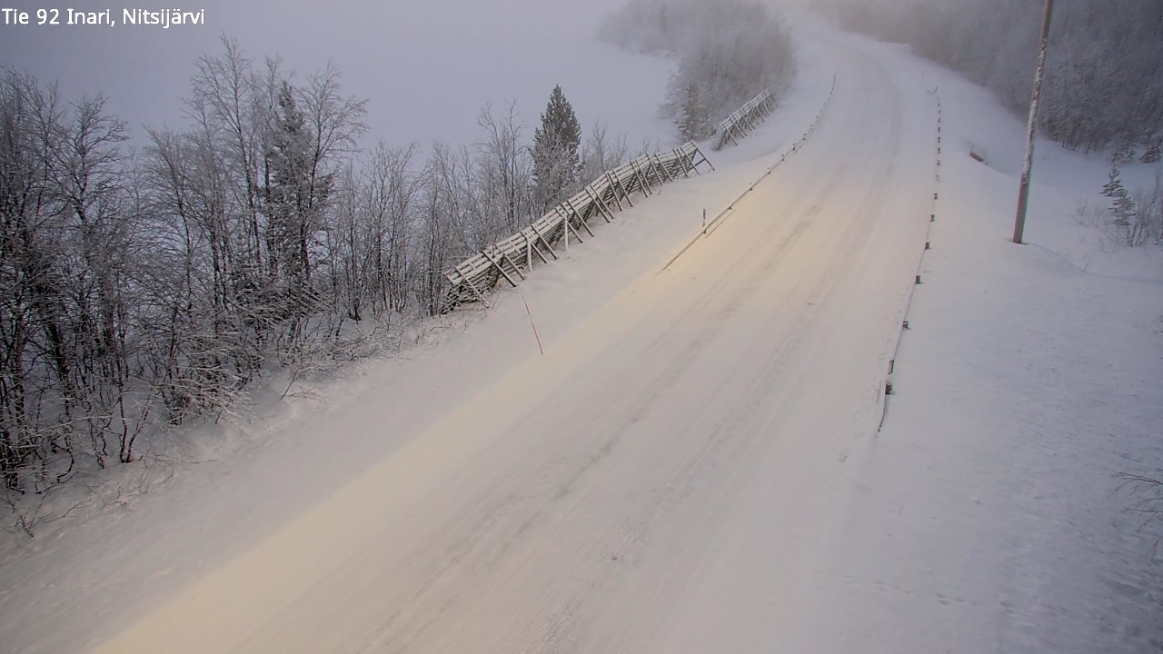 Kelikamerat Kuva Tie 92 Inari, Nitsijärvi, Inari, Lappi