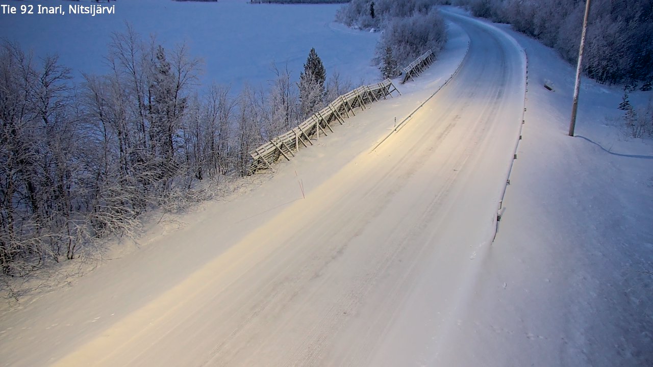 Kelikamerat Kuva Tie 92 Inari, Nitsijärvi, Inari, Lappi
