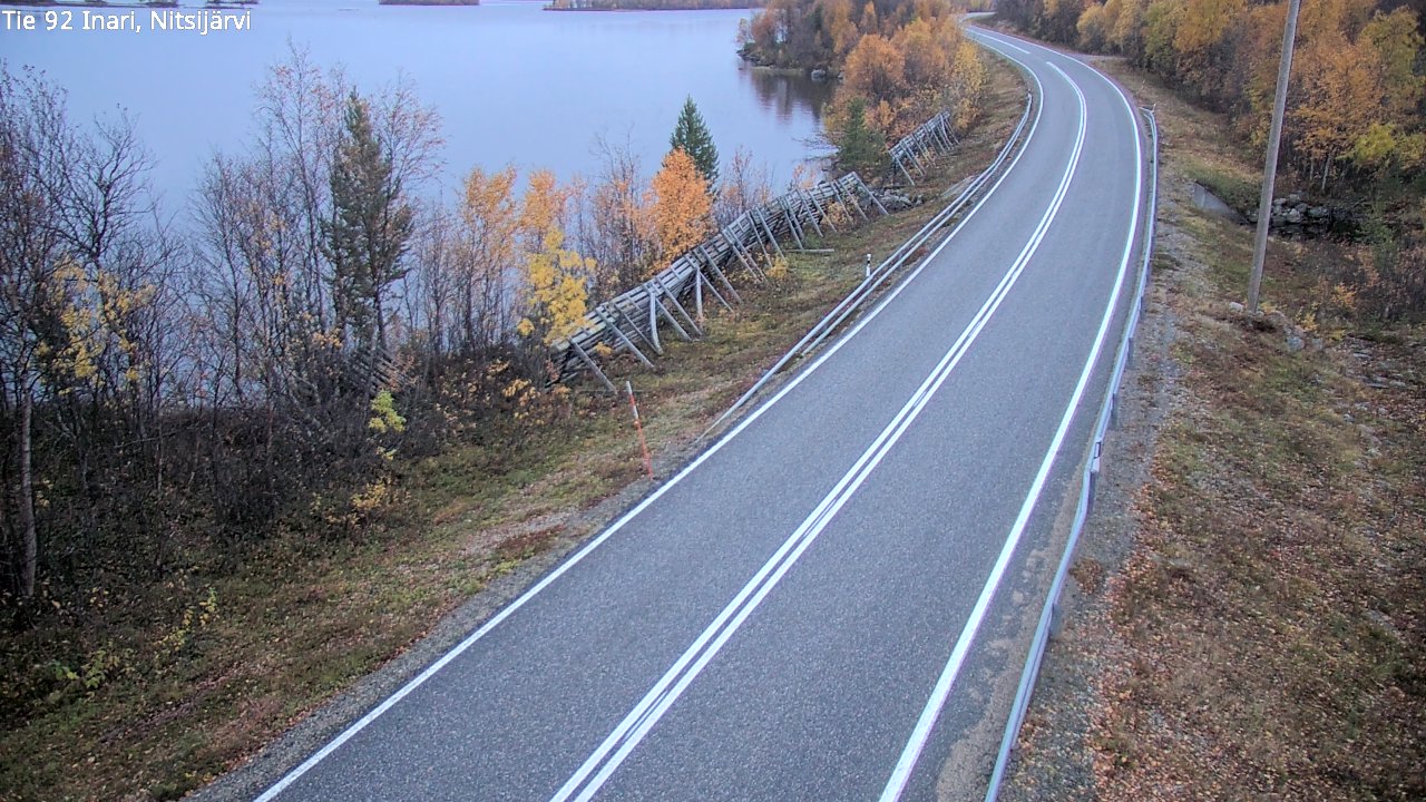 Kelikamerat Kuva Tie 92 Inari, Nitsijärvi, Inari, Lappi