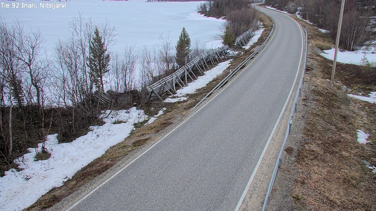 Weather Camera Image Väg 92 Enare, Nitsijärvi, Inari, Lappi