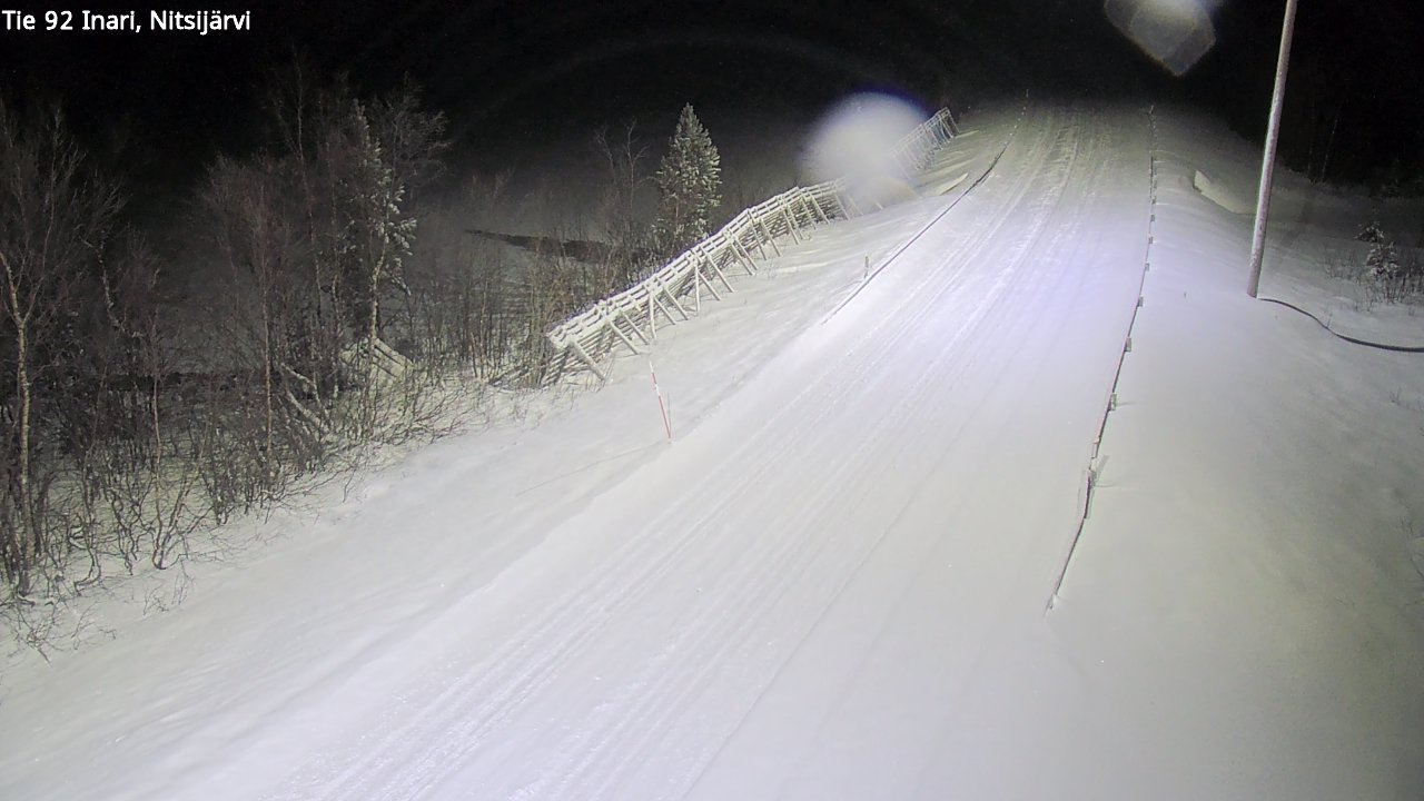 Weather Camera Image Road 92 Inari, Nitsijärvi, Inari, Lappi