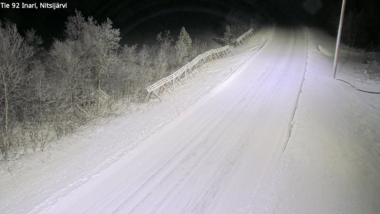 Weather Camera Image Väg 92 Enare, Nitsijärvi, Inari, Lappi