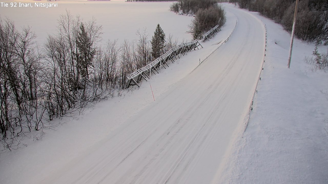 Weather Camera Image Road 92 Inari, Nitsijärvi, Inari, Lappi