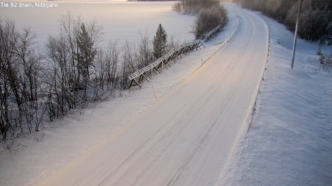 Weather Camera Image Road 92 Inari, Nitsijärvi, Inari, Lappi
