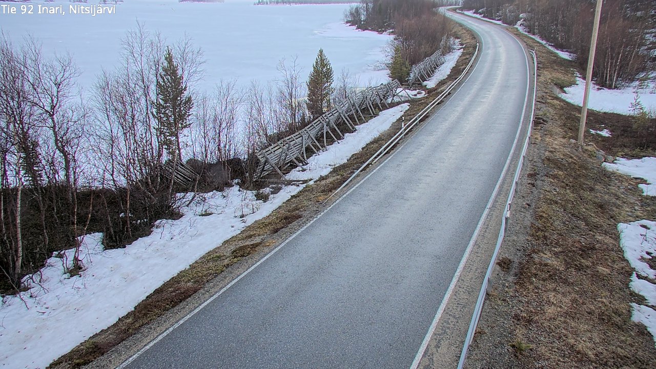 Weather Camera Image Road 92 Inari, Nitsijärvi, Inari, Lappi