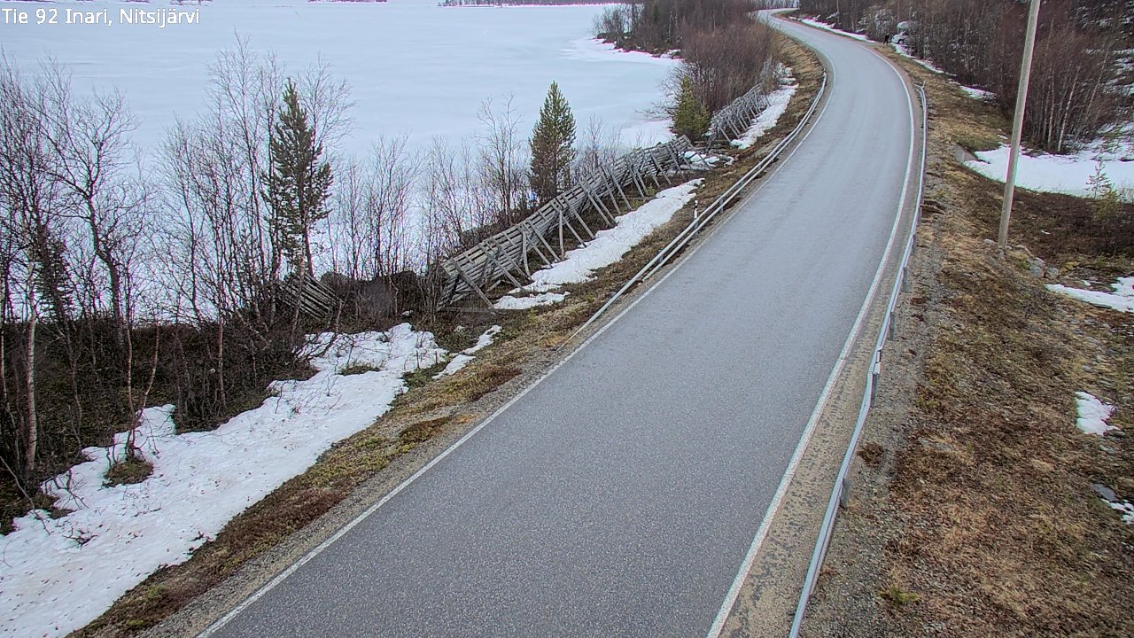 Kelikamerat Kuva Tie 92 Inari, Nitsijärvi, Inari, Lappi