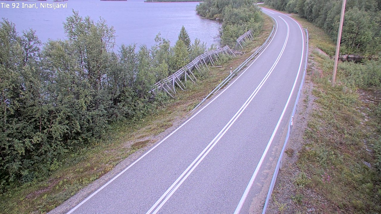 Kelikamerat Kuva Tie 92 Inari, Nitsijärvi, Inari, Lappi