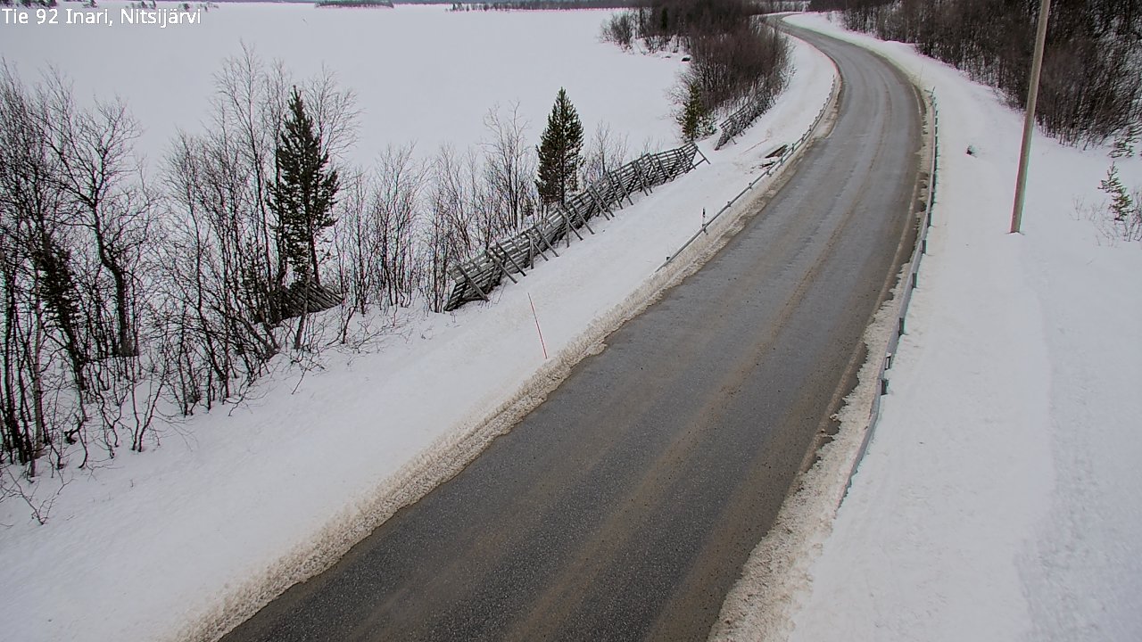 Weather Camera Image Väg 92 Enare, Nitsijärvi, Inari, Lappi