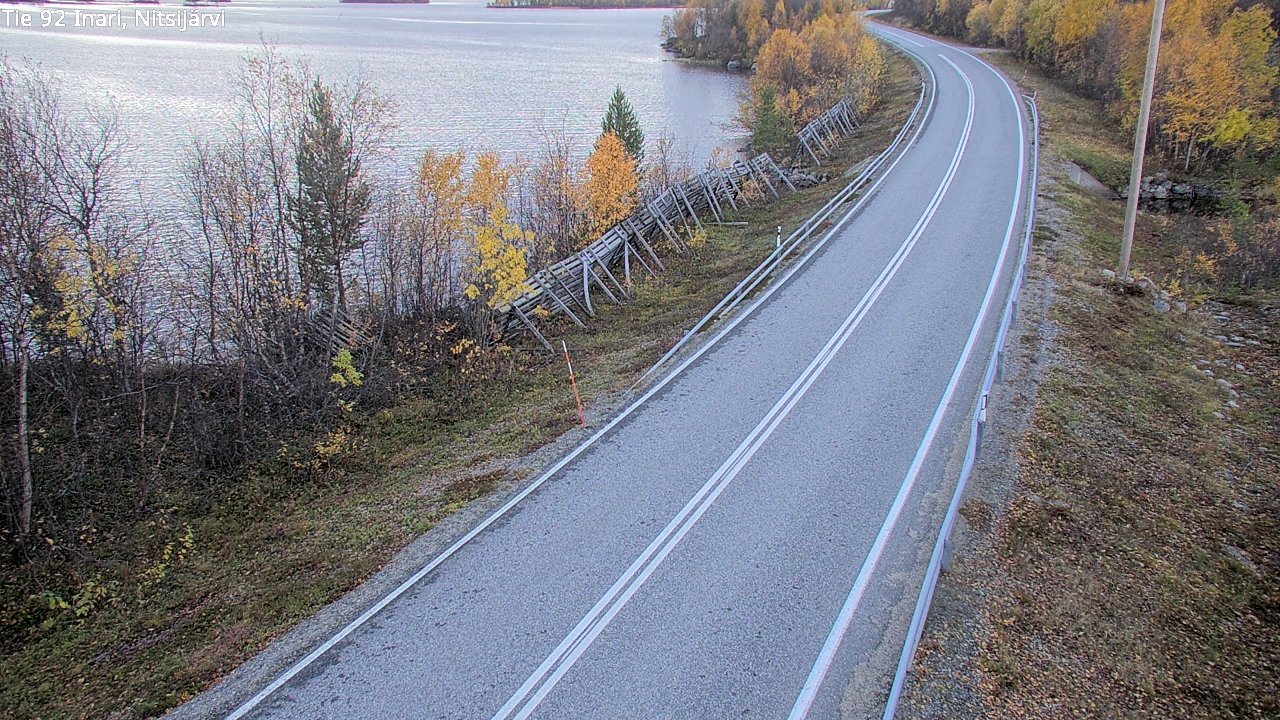 Kelikamerat Kuva Tie 92 Inari, Nitsijärvi, Inari, Lappi