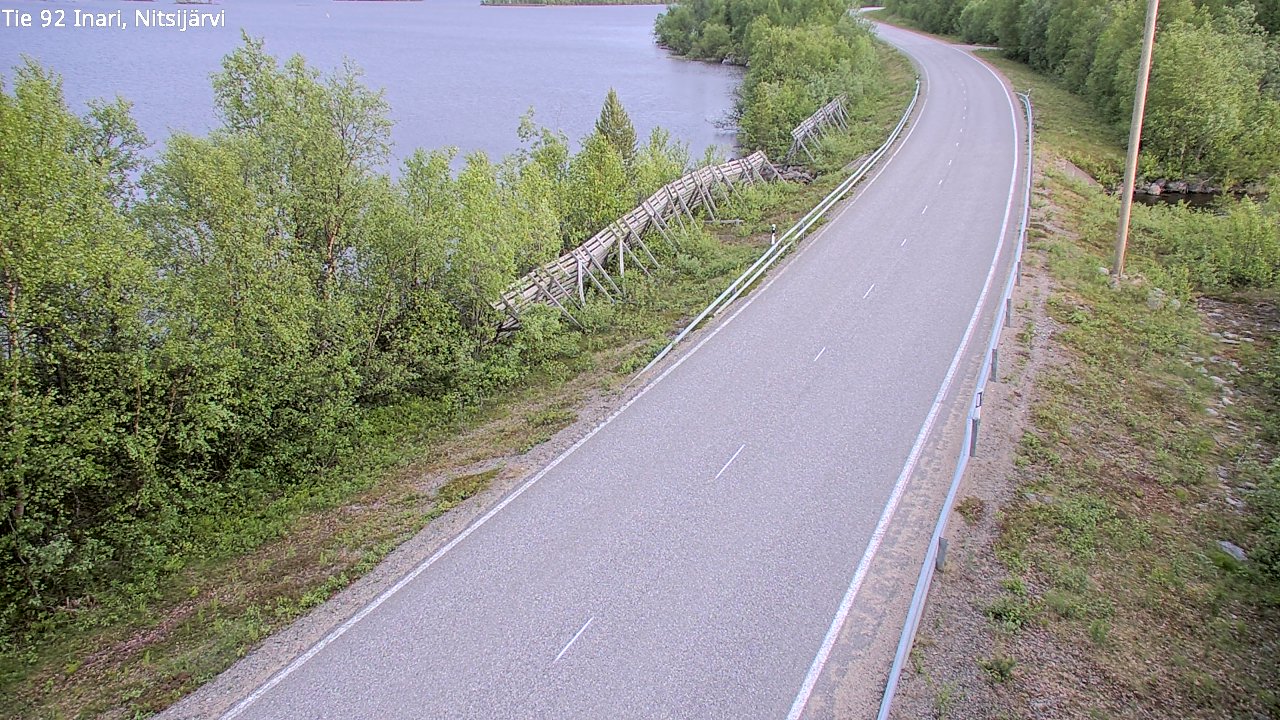 Kelikamerat Kuva Tie 92 Inari, Nitsijärvi, Inari, Lappi