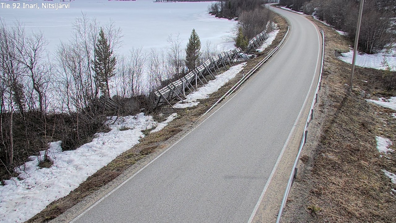 Weather Camera Image Road 92 Inari, Nitsijärvi, Inari, Lappi