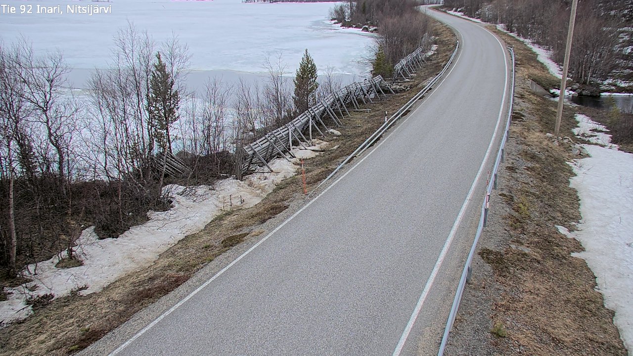 Weather Camera Image Väg 92 Enare, Nitsijärvi, Inari, Lappi