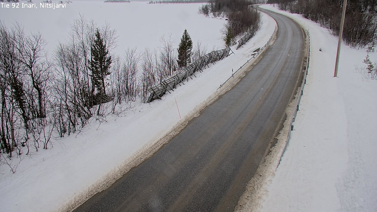 Weather Camera Image Väg 92 Enare, Nitsijärvi, Inari, Lappi