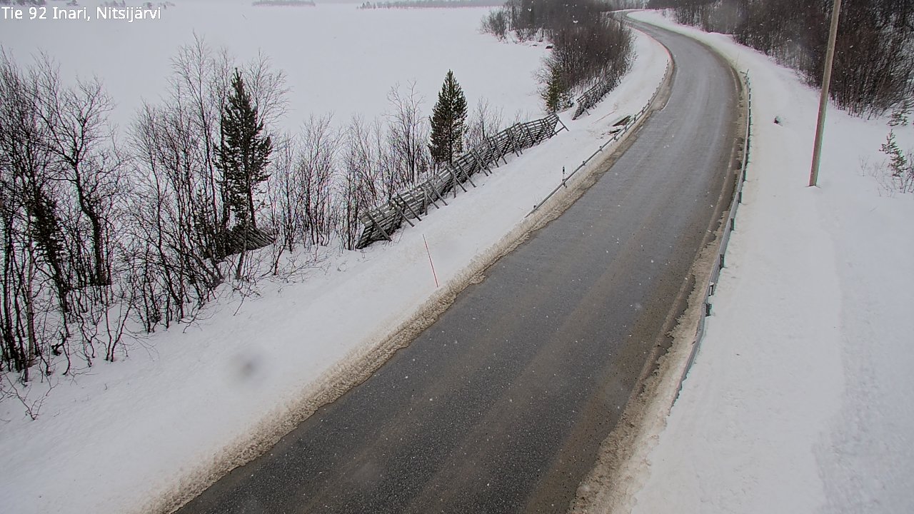 Weather Camera Image Väg 92 Enare, Nitsijärvi, Inari, Lappi
