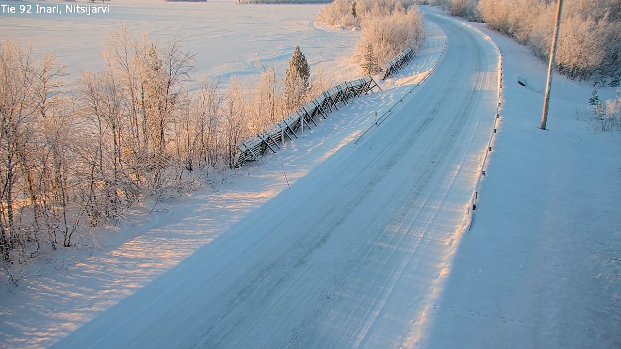 Kelikamerat Kuva Tie 92 Inari, Nitsijärvi, Inari, Lappi