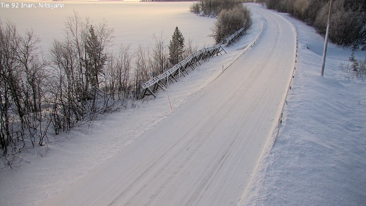 Weather Camera Image Road 92 Inari, Nitsijärvi, Inari, Lappi