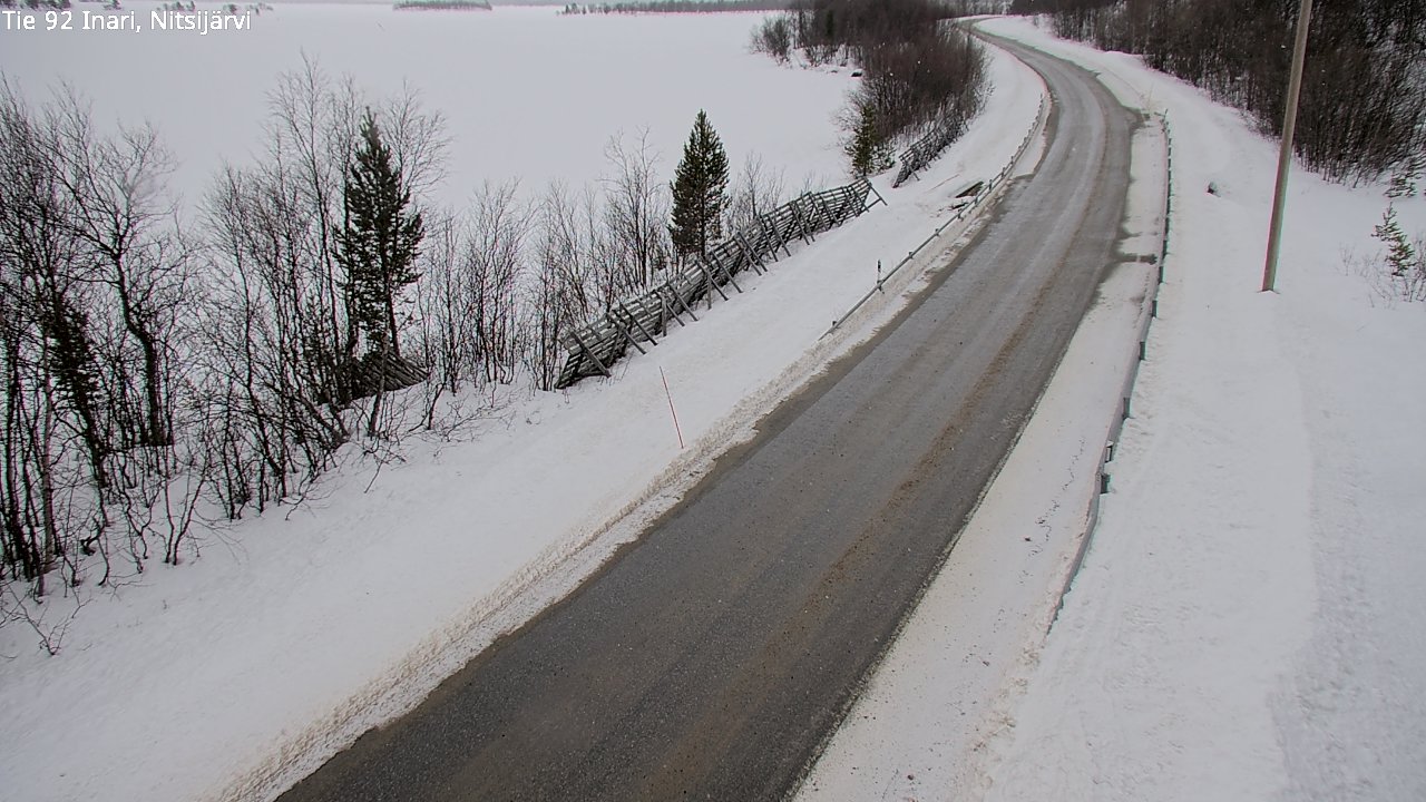 Weather Camera Image Väg 92 Enare, Nitsijärvi, Inari, Lappi