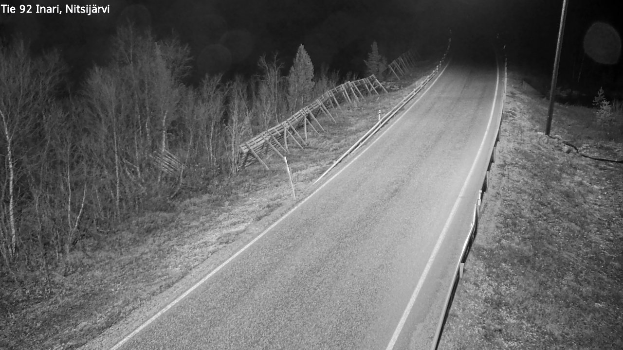 Weather Camera Image Väg 92 Enare, Nitsijärvi, Inari, Lappi