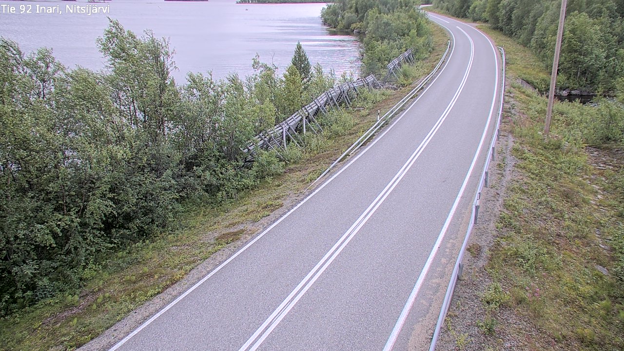 Kelikamerat Kuva Tie 92 Inari, Nitsijärvi, Inari, Lappi