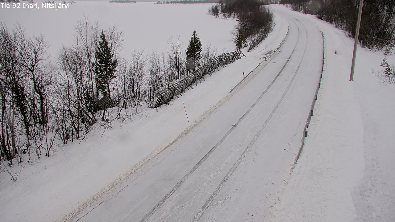 Kelikamerat Kuva Tie 92 Inari, Nitsijärvi, Inari, Lappi