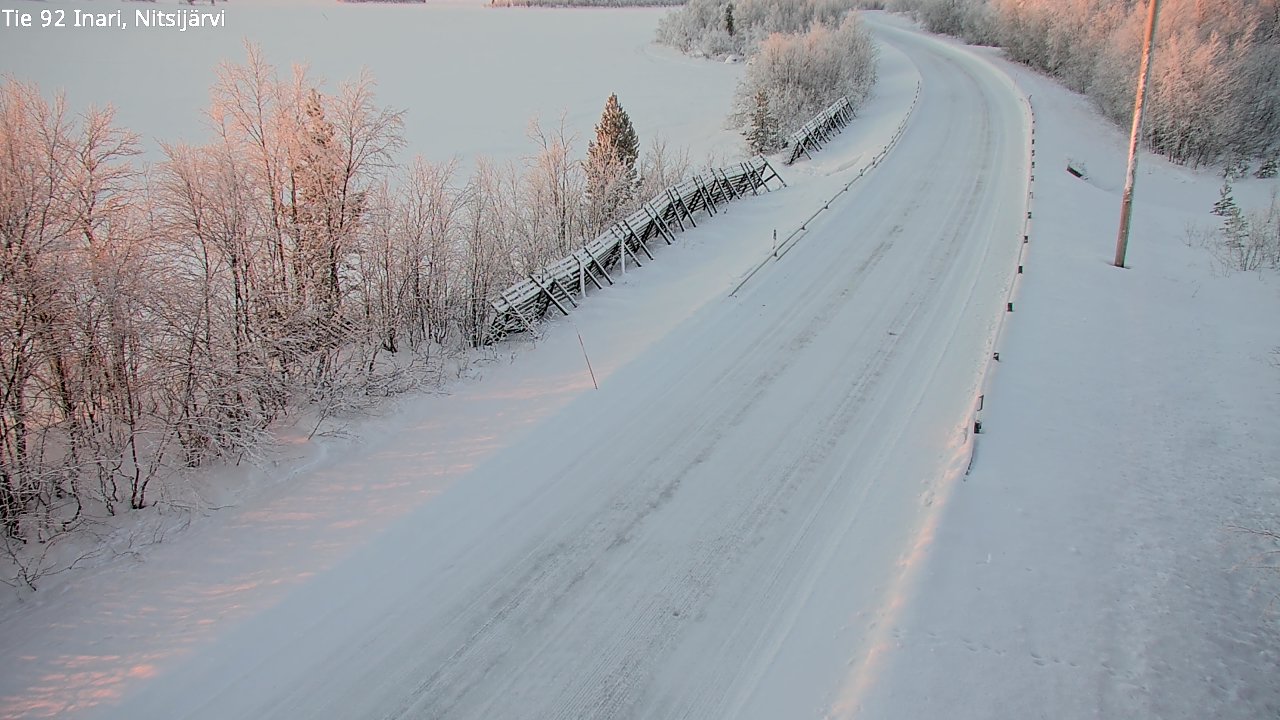Kelikamerat Kuva Tie 92 Inari, Nitsijärvi, Inari, Lappi