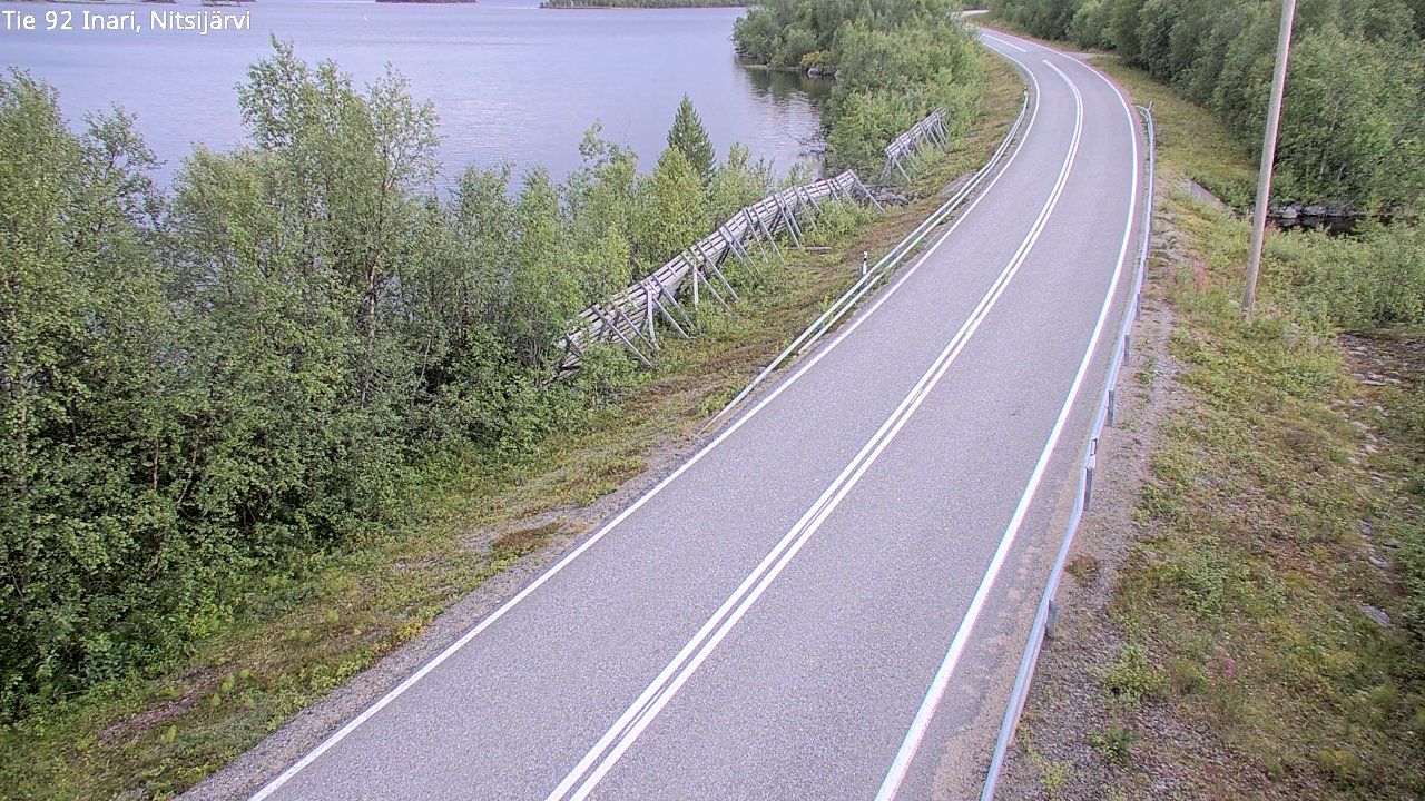Kelikamerat Kuva Tie 92 Inari, Nitsijärvi, Inari, Lappi
