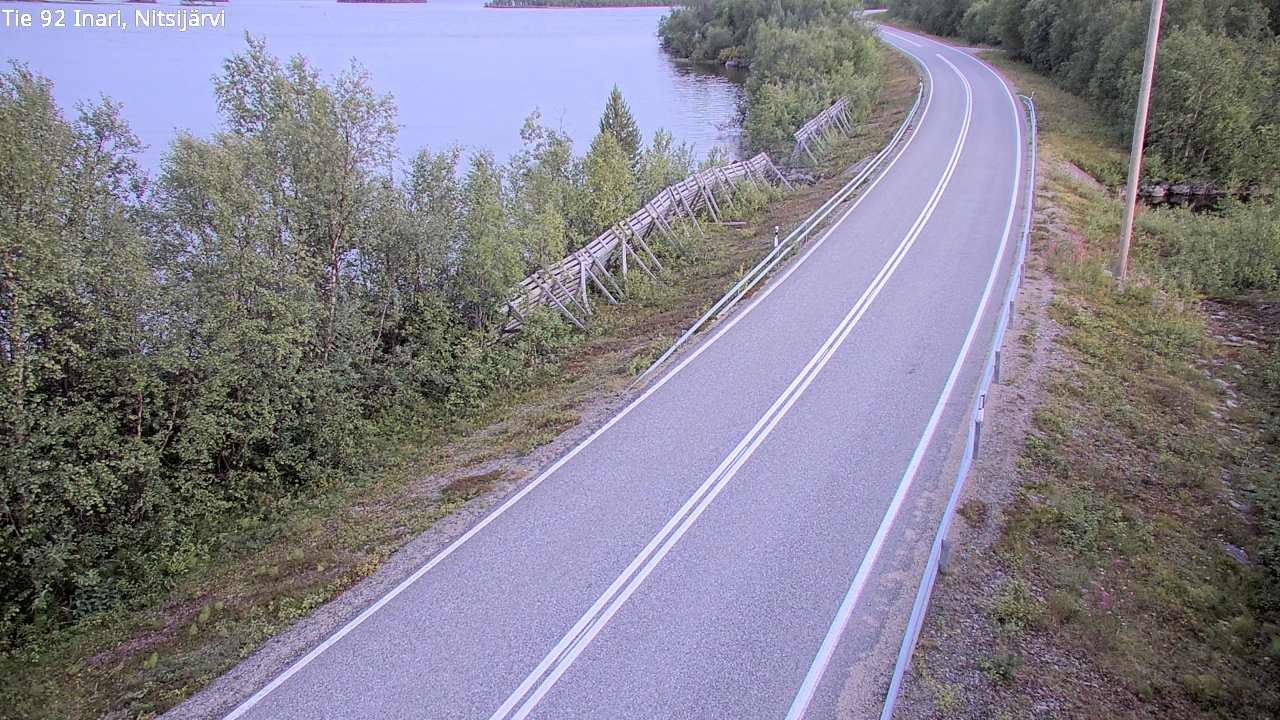 Kelikamerat Kuva Tie 92 Inari, Nitsijärvi, Inari, Lappi