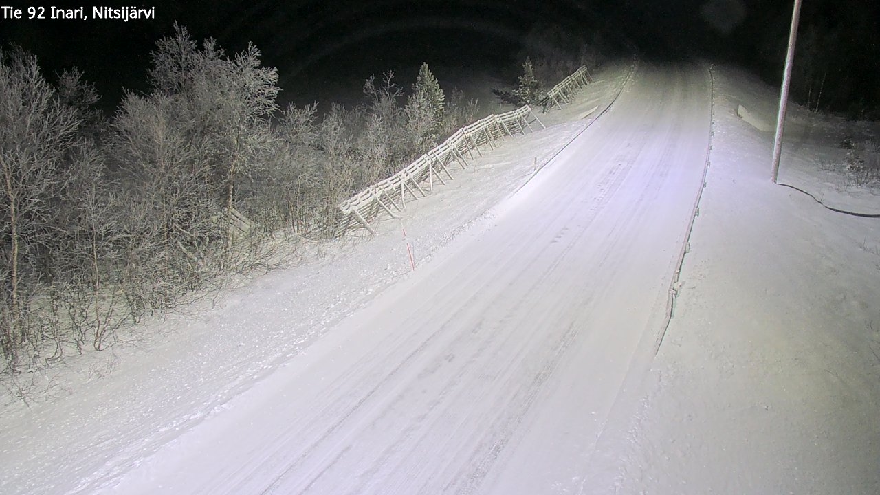 Weather Camera Image Väg 92 Enare, Nitsijärvi, Inari, Lappi