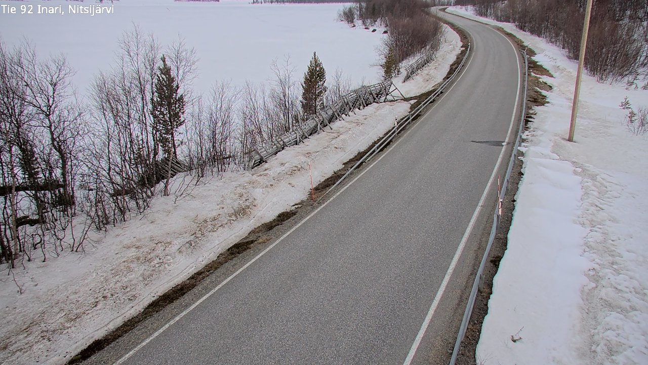Weather Camera Image Road 92 Inari, Nitsijärvi, Inari, Lappi