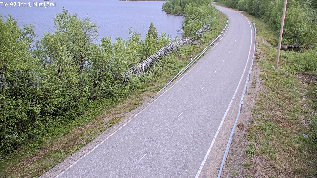 Kelikamerat Kuva Tie 92 Inari, Nitsijärvi, Inari, Lappi