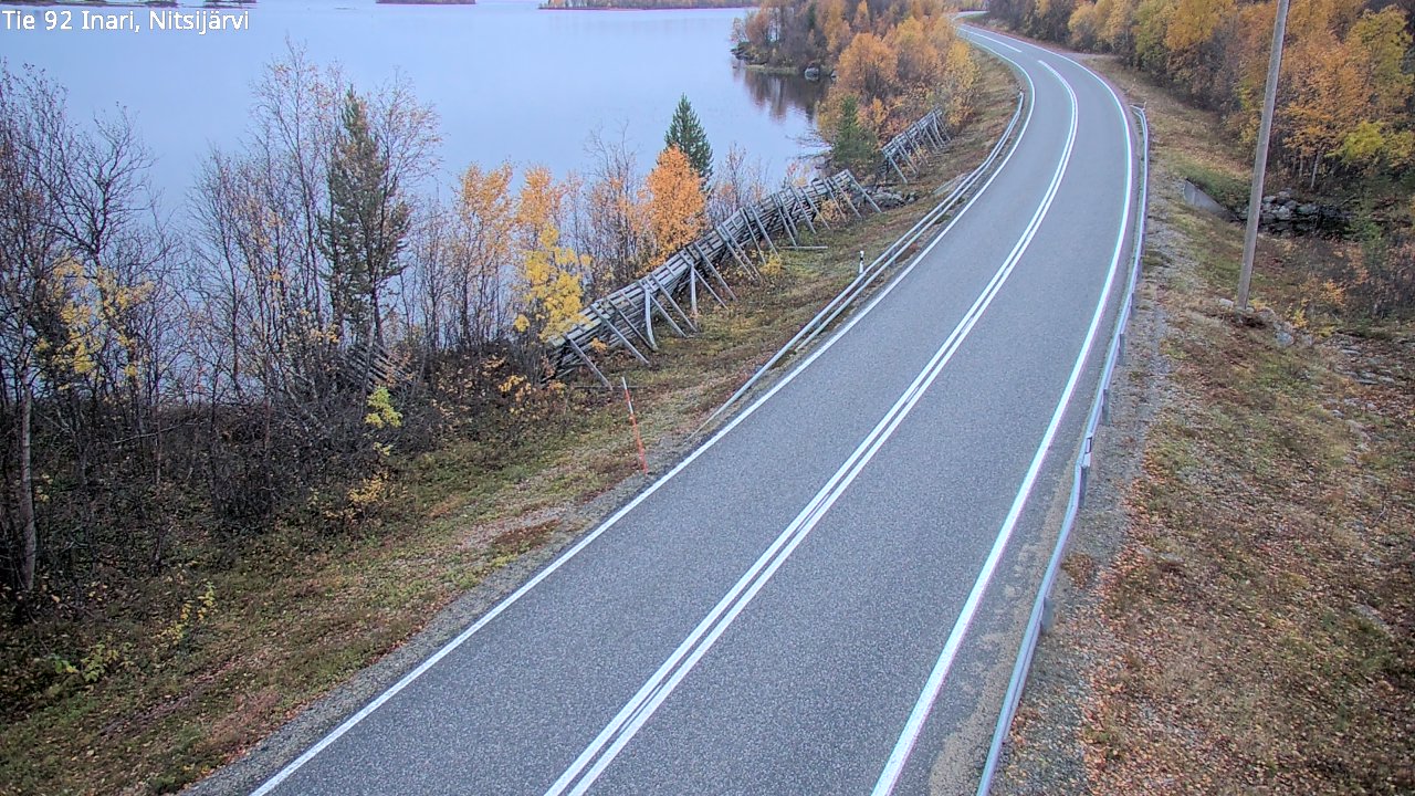 Kelikamerat Kuva Tie 92 Inari, Nitsijärvi, Inari, Lappi