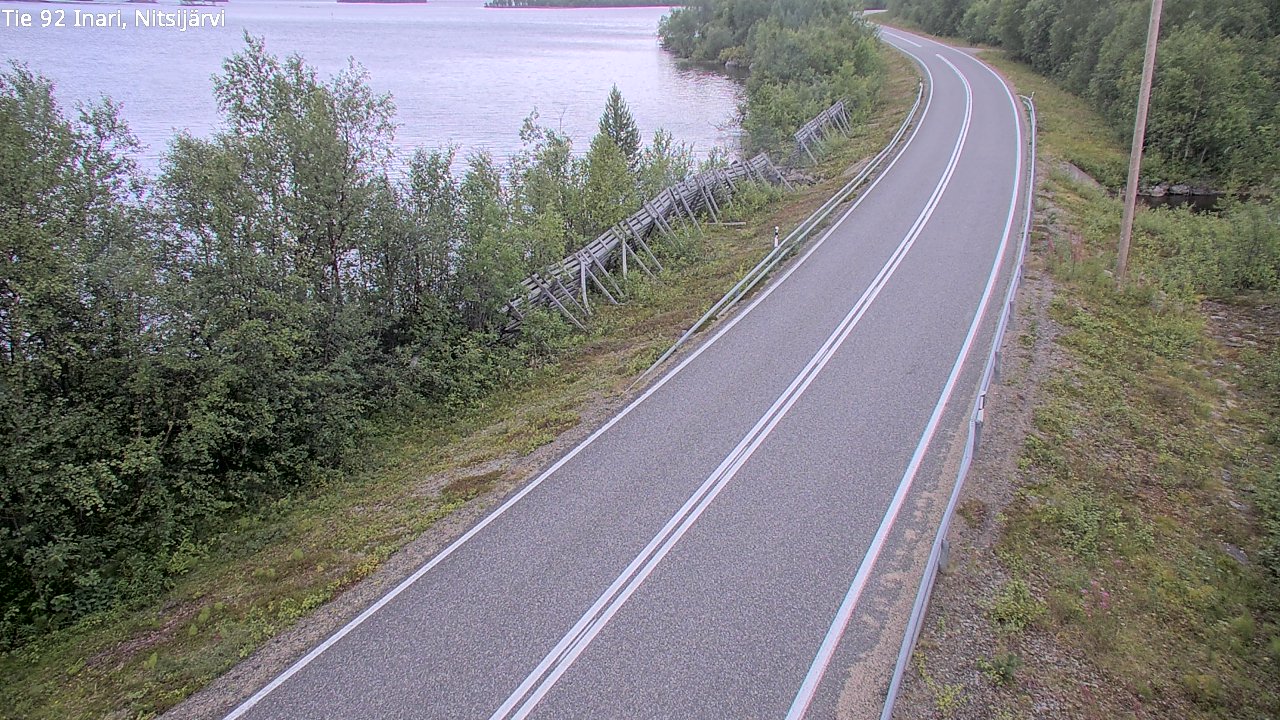 Weather Camera Image Road 92 Inari, Nitsijärvi, Inari, Lappi