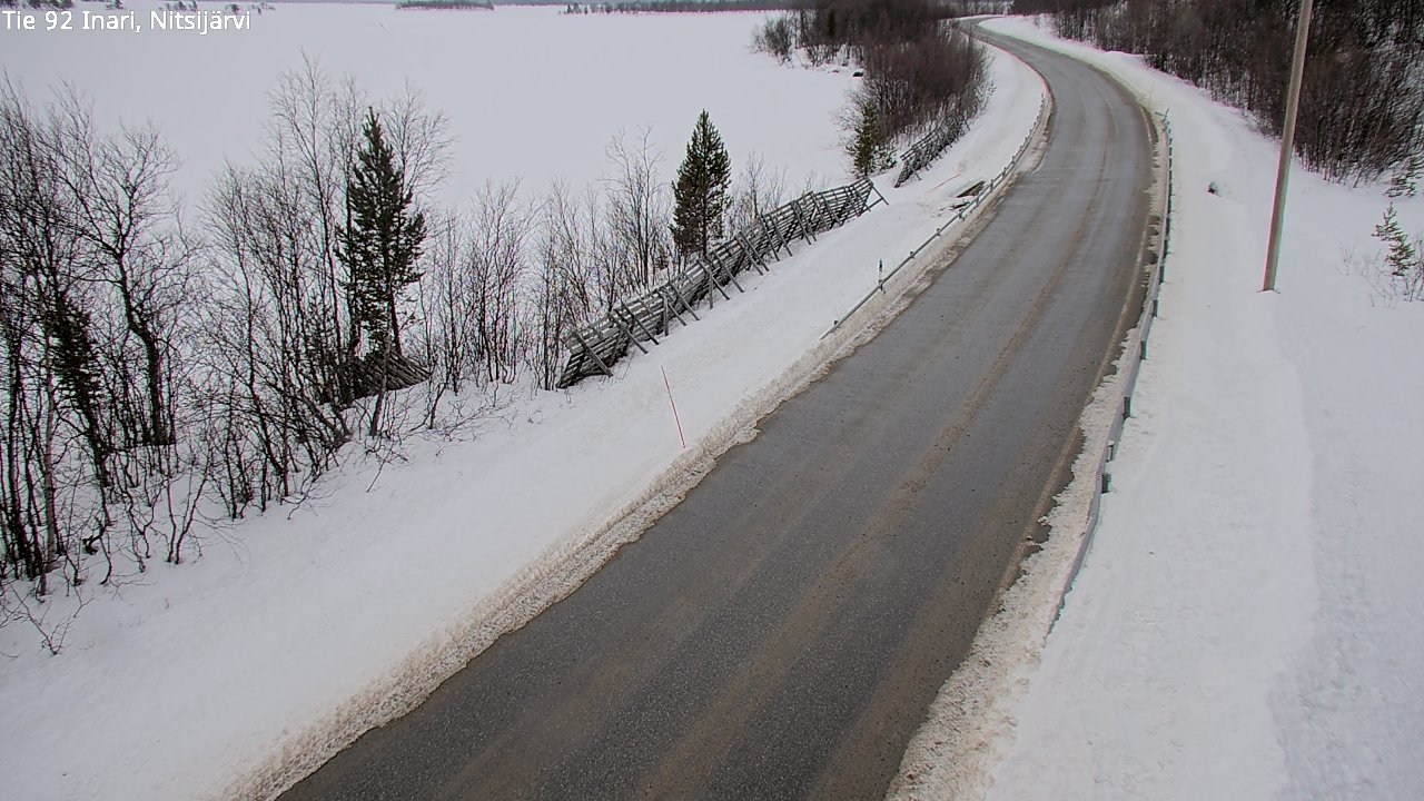 Weather Camera Image Väg 92 Enare, Nitsijärvi, Inari, Lappi
