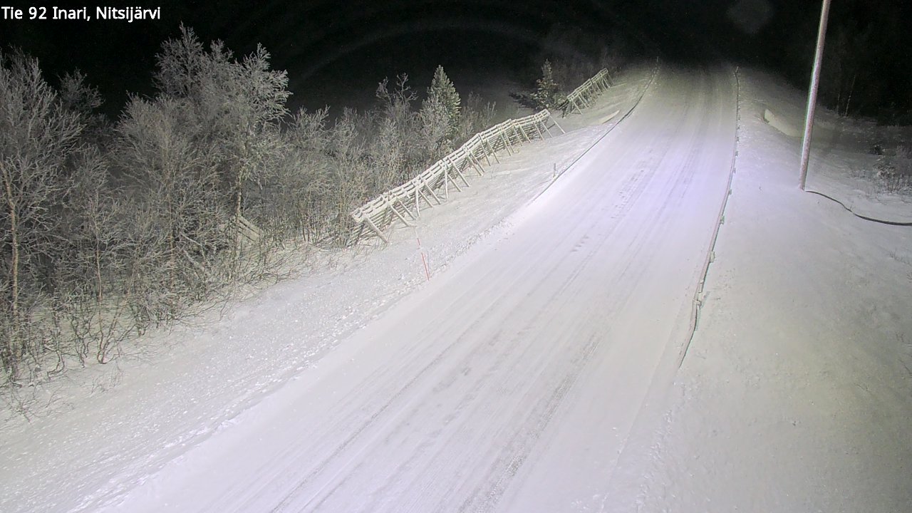 Weather Camera Image Väg 92 Enare, Nitsijärvi, Inari, Lappi