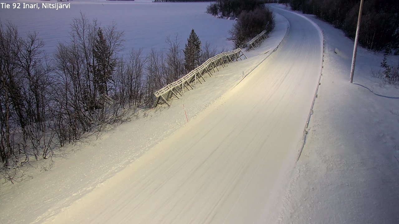 Weather Camera Image Road 92 Inari, Nitsijärvi, Inari, Lappi