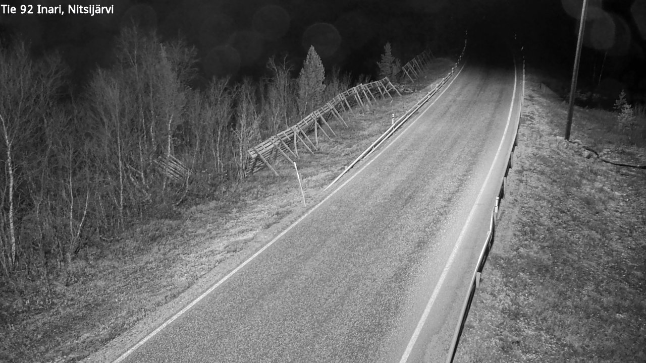 Kelikamerat Kuva Tie 92 Inari, Nitsijärvi, Inari, Lappi