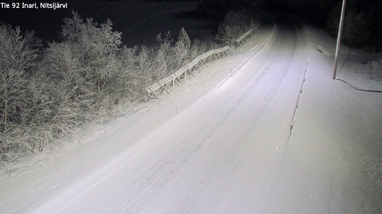 Kelikamerat Kuva Tie 92 Inari, Nitsijärvi, Inari, Lappi