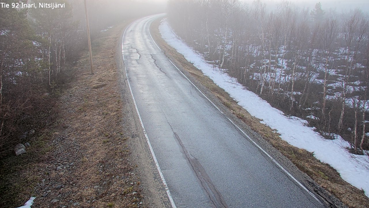 Weather Camera Image Väg 92 Enare, Nitsijärvi, Inari, Lappi