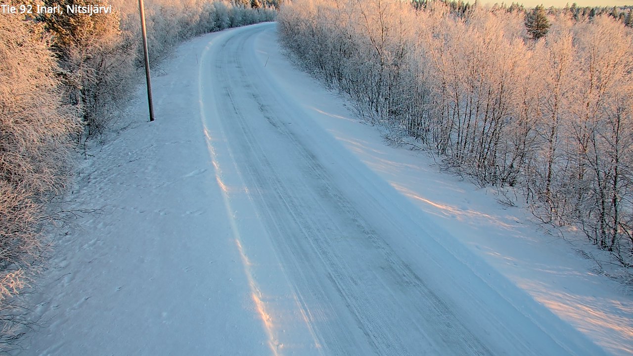 Kelikamerat Kuva Tie 92 Inari, Nitsijärvi, Inari, Lappi