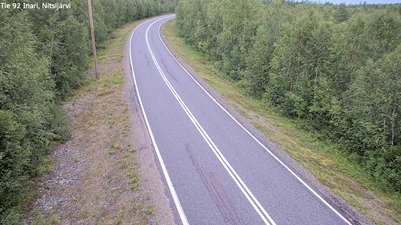 Weather Camera Image Väg 92 Enare, Nitsijärvi, Inari, Lappi