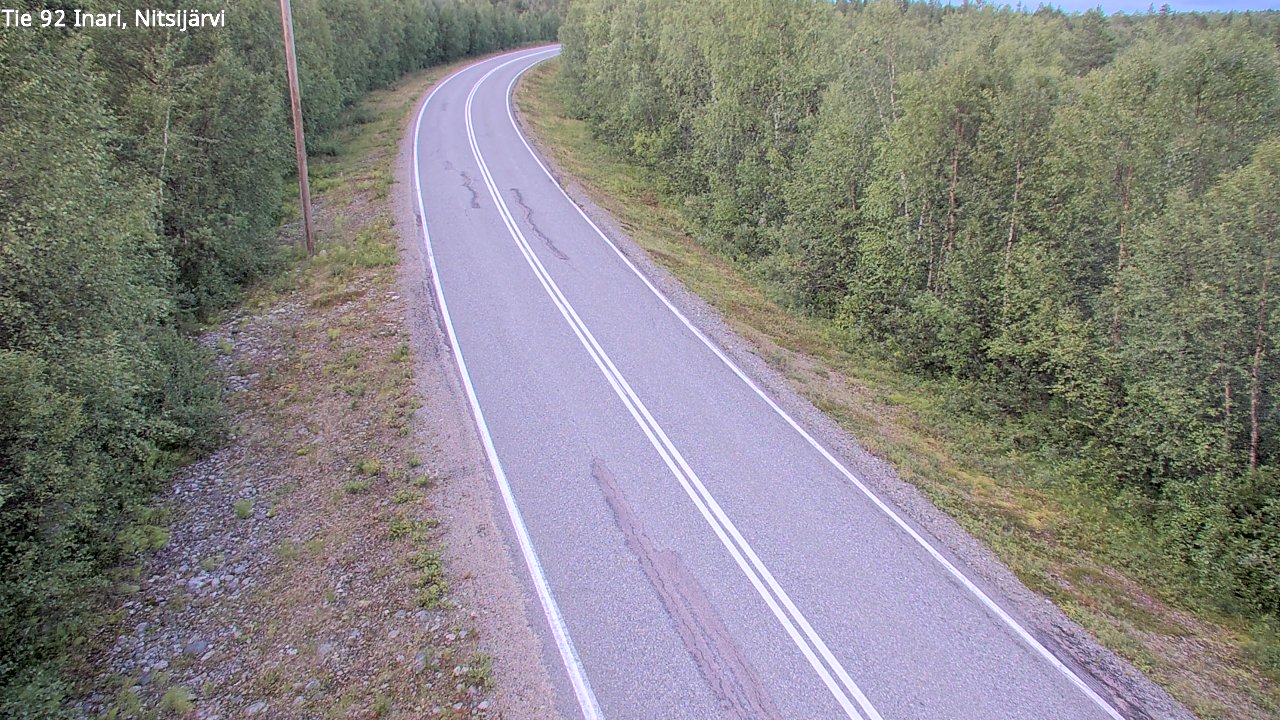 Weather Camera Image Väg 92 Enare, Nitsijärvi, Inari, Lappi