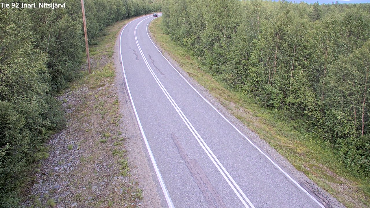 Weather Camera Image Väg 92 Enare, Nitsijärvi, Inari, Lappi