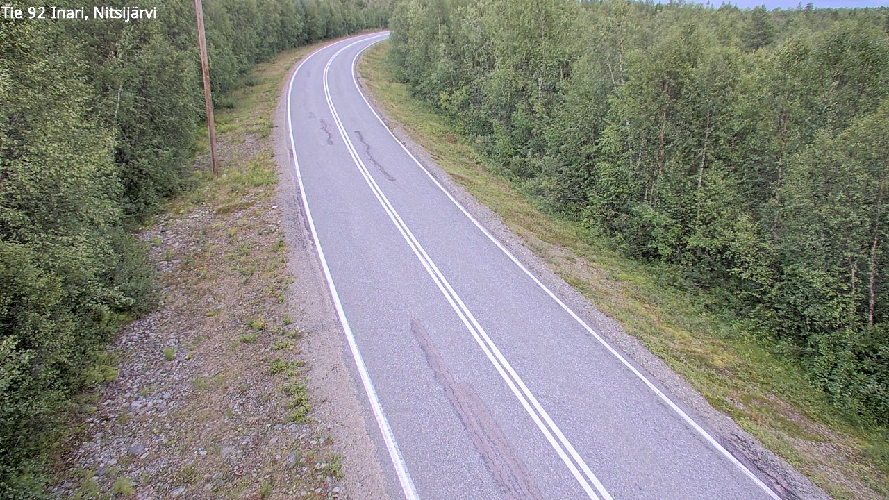 Weather Camera Image Väg 92 Enare, Nitsijärvi, Inari, Lappi