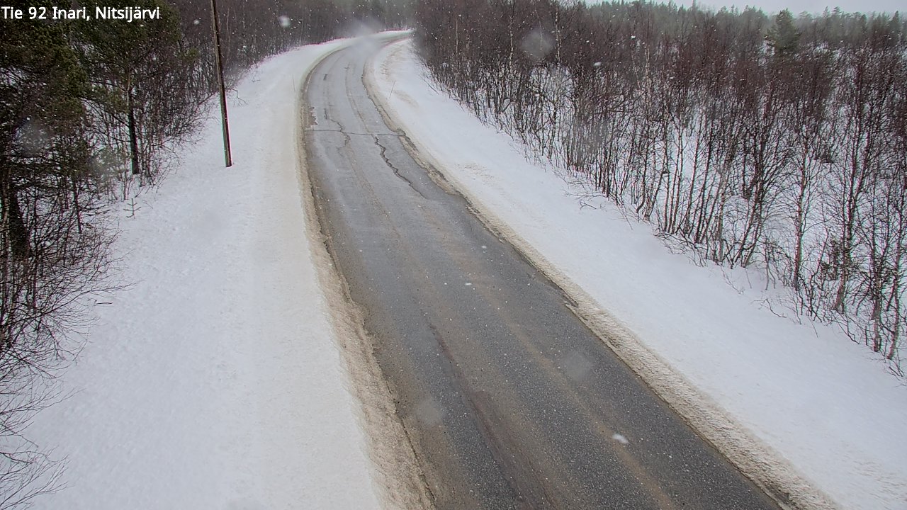 Weather Camera Image Väg 92 Enare, Nitsijärvi, Inari, Lappi