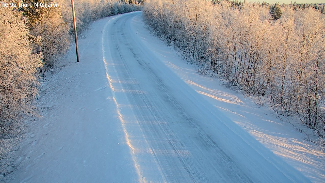 Kelikamerat Kuva Tie 92 Inari, Nitsijärvi, Inari, Lappi