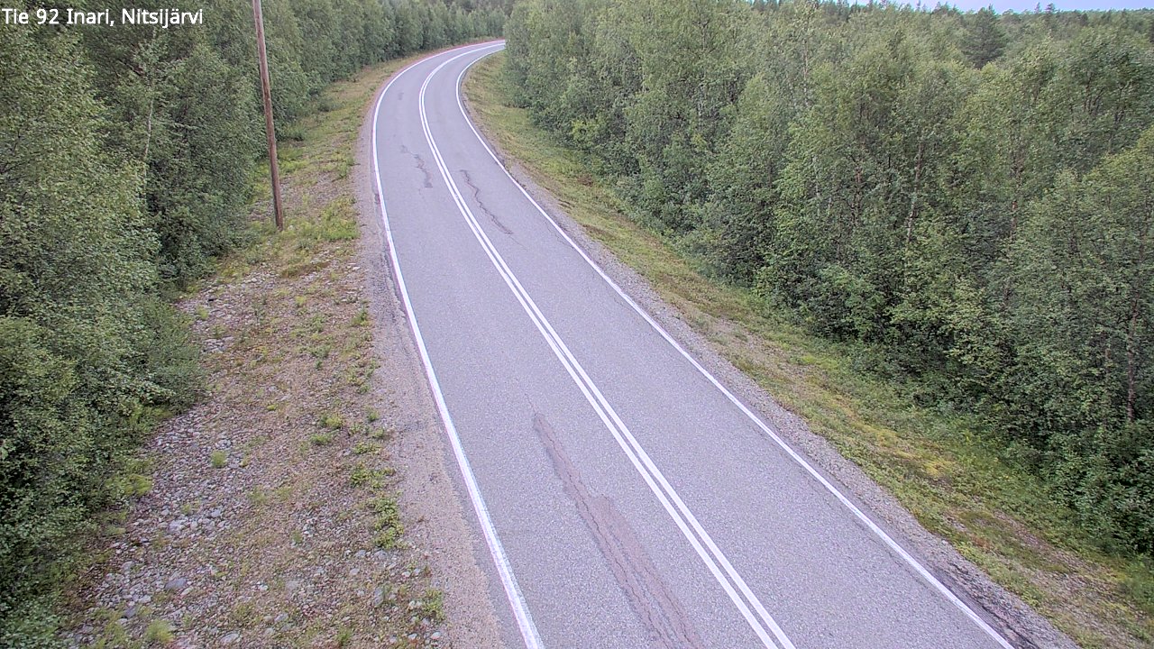 Weather Camera Image Väg 92 Enare, Nitsijärvi, Inari, Lappi