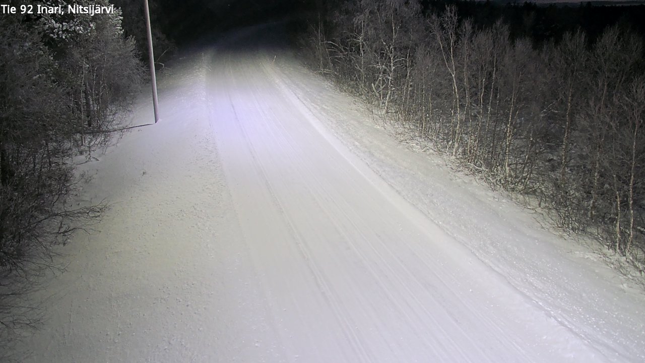 Weather Camera Image Road 92 Inari, Nitsijärvi, Inari, Lappi