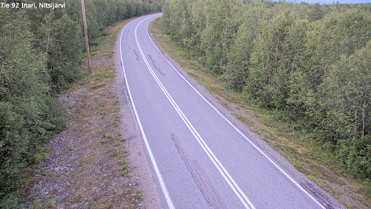Weather Camera Image Väg 92 Enare, Nitsijärvi, Inari, Lappi