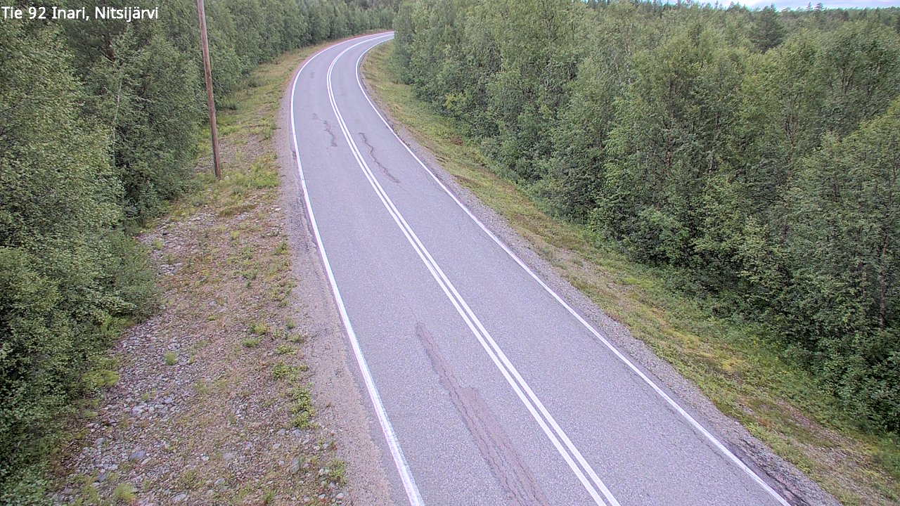 Weather Camera Image Väg 92 Enare, Nitsijärvi, Inari, Lappi